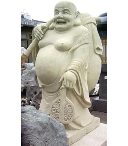 Amazon｜御影石彫刻 布袋 石像 高さ約2m55cm 七福神 石仏 幸福の象徴